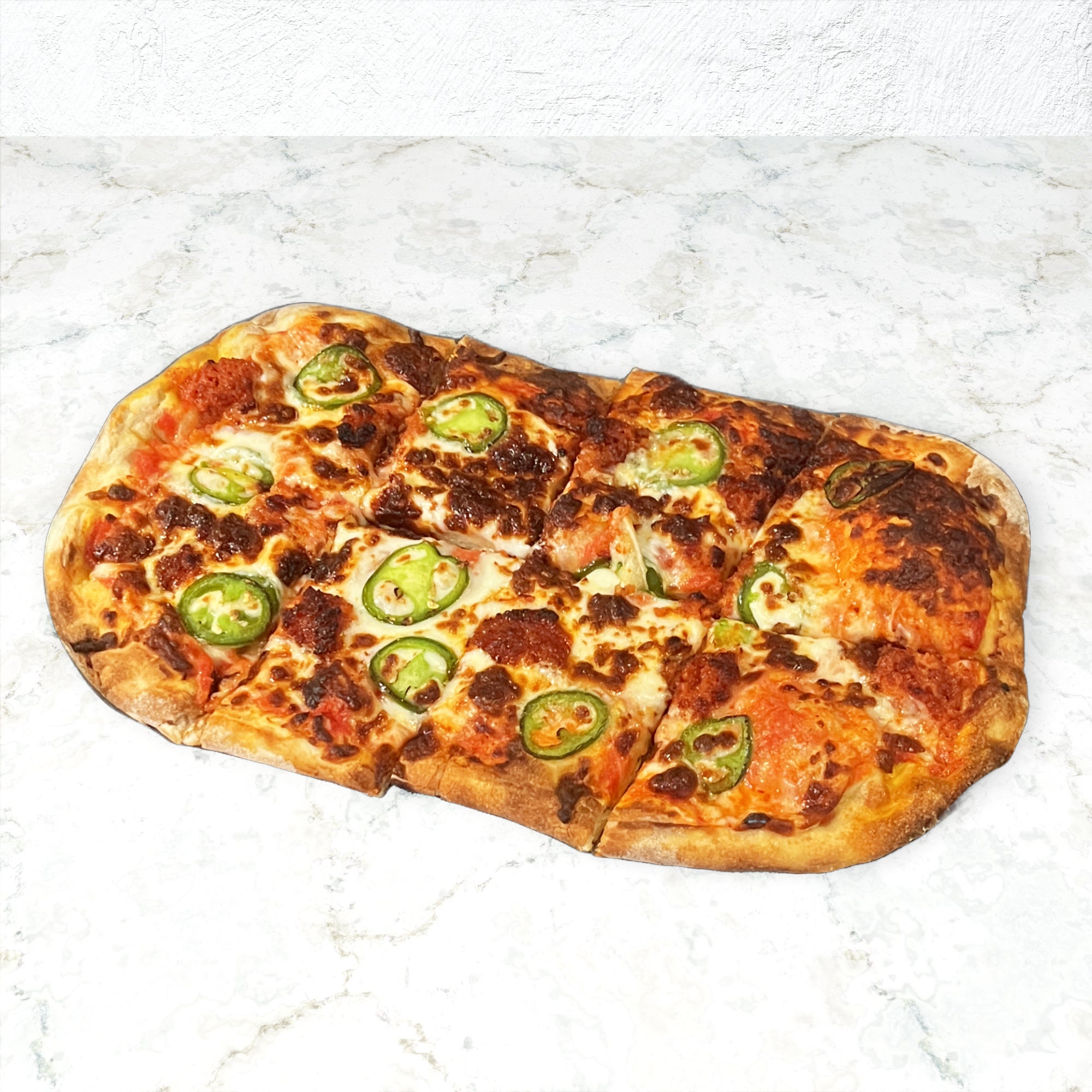 Pizza "Diavola" (Sausage & Jalapeño) | Coral Sword